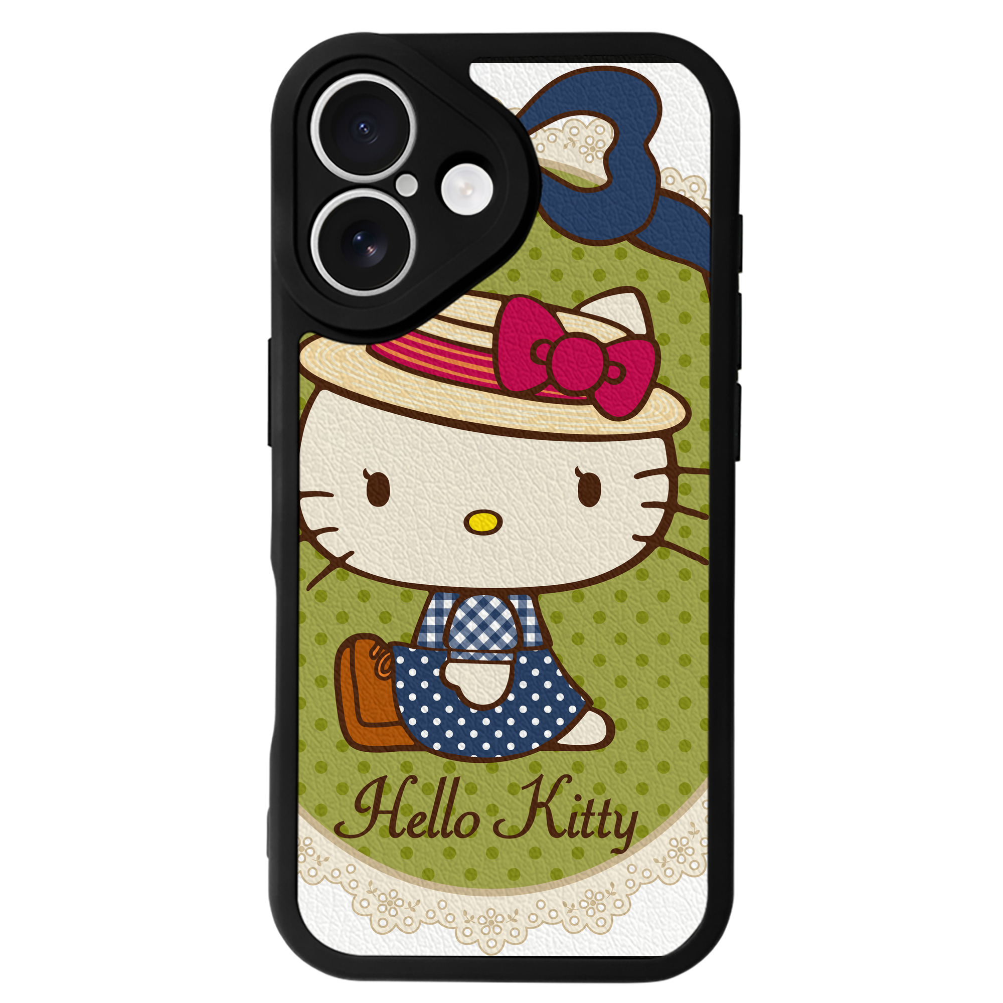 （画像用） Hello Kitty ハローキティ 【iPhone 16シリーズ対応】シリコンスマホケース（レザー調） 材質：シリコン